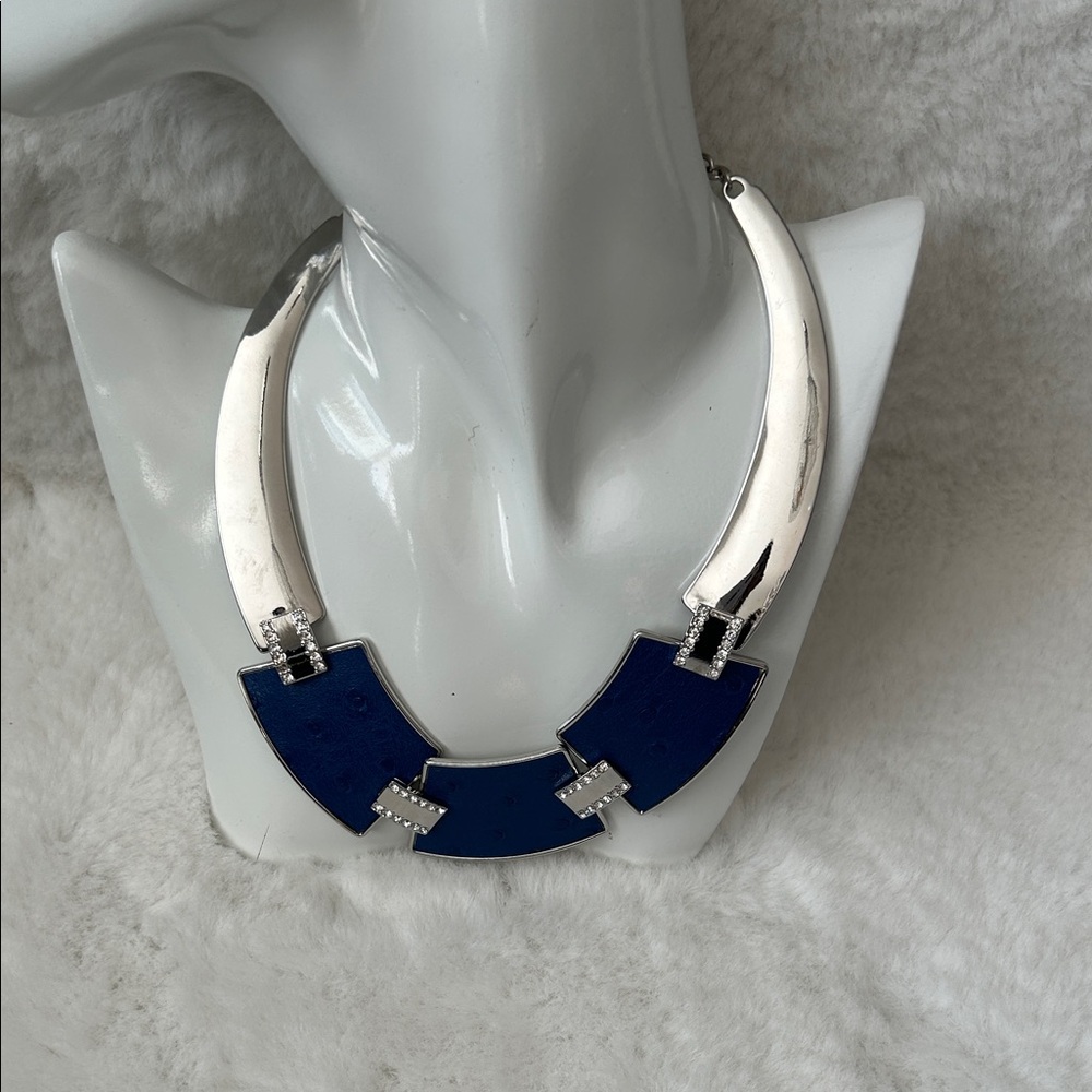 Guess Silver and Navy Necklace
